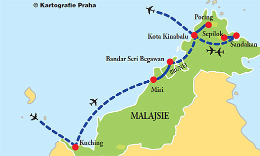 Borneo - Sarawak - Brunej - Sabah