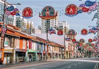 Čínska štvrť v meste kde žijú prakticky samí etnickí Číňania. Singapur je rôznorodý.